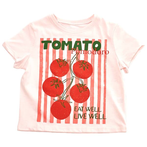 Girls (7-16) Shaded Pink Short Sleeve Tomato Tee