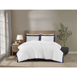 Brooklyn Loom Cotton Hotel Border 3pc. Comforter Set