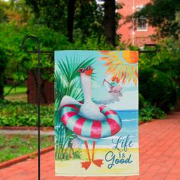 Northlight Seasonal Beach Duck "Life Is Good" Garden Flag