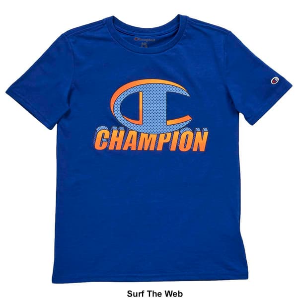 Boys &#40;8-20&#41; Champion&#174; Dotted Big C Logo Short Sleeve Tee