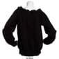 Womens French Laundry Long Sleeve Textured Woven Peasant Blouse - image 2