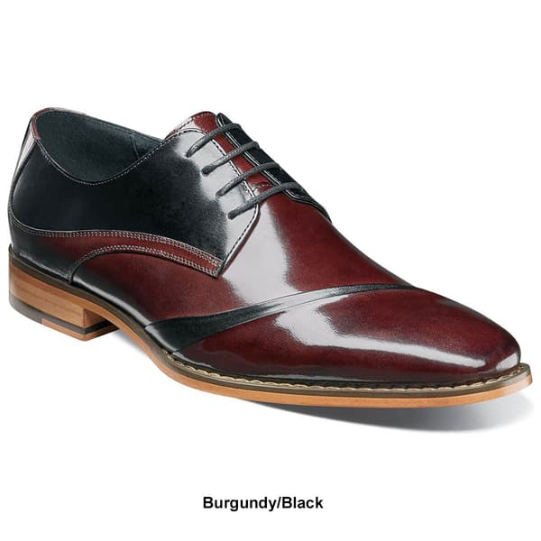 Mens Stacy Adams Talmadge Buffalo Leather Oxfords