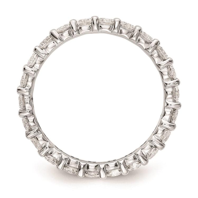 Pure Fire 14kt. White Gold Lab Grown Diamond Prong Eternity Band