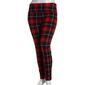 Womens Multiples Wide Waistband Holiday Plaid Pants - image 1