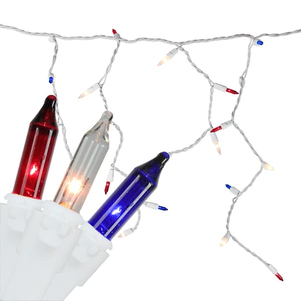 Northlight Seasonal 105ct. Multi July 4th Mini Icicle Lights - image 