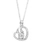 Athra Silver Plated Crystal Heart Pendant Necklace - image 1