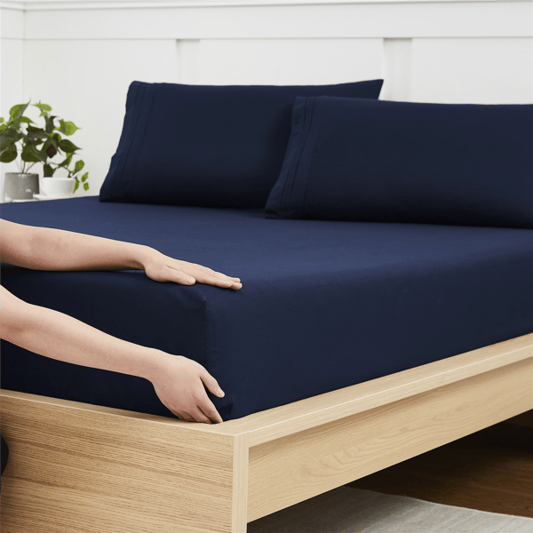 Sweet Home Collection Brushed Microfiber Fitted Sheet