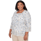 Plus Size Alfred Dunner Comfort & Joy Square Neck Abstract Blouse - image 3
