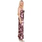 Juniors Crystal Doll Floral Satin Maxi Slip Empire Waist Dress - image 4