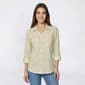 Petite Emily Daniels 3/4 Roll Tab Sleeve Pinstripe Button Down - image 1