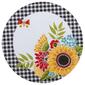 Braided Round Sunflower Charm Placemat - image 1