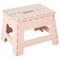 9in. Foldable Step Stool - Silver/Pink - image 1