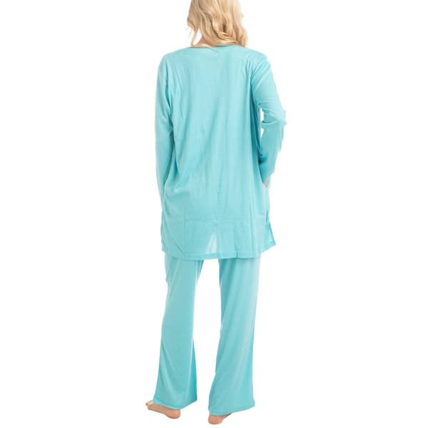 Womens MUK LUKS&#174; 3pc. Anything Pajama Set - Teal Paisley