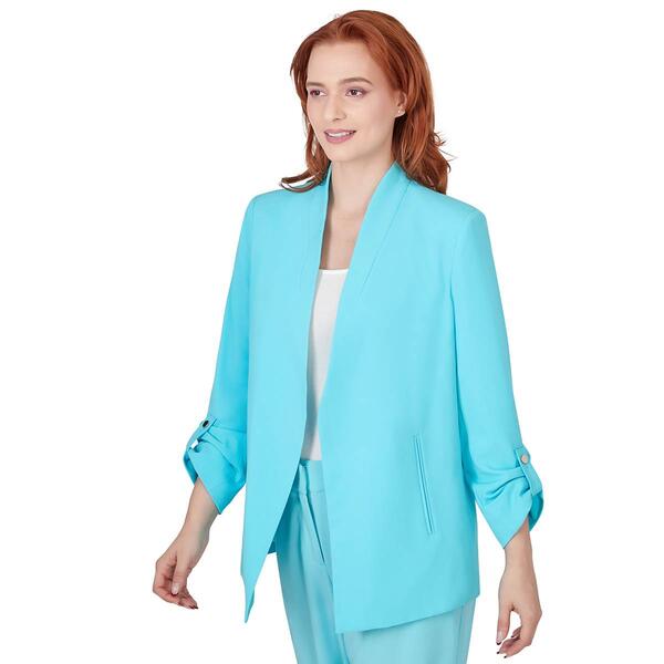Petite Ruby Rd. By The Sea Solid Transitional Tropical Jacket