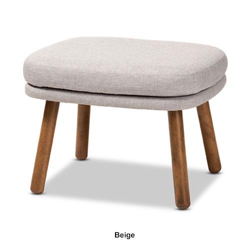 Baxton Studio Lovise Mid-Century Modern Ottoman