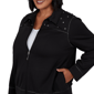 Plus Size Alfred Dunner Weekend Warrior Grommet Detail Zip Jacket - image 1