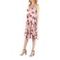 Womens 24/7 Comfort Apparel Pink Floral Maternity Midi Dress - image 2
