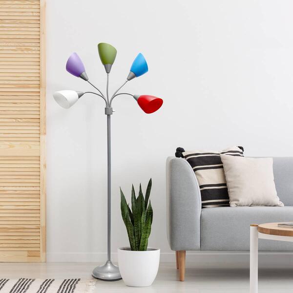 Simple Designs Contemporary Medusa Multi 5 Light Gooseneck Lamp