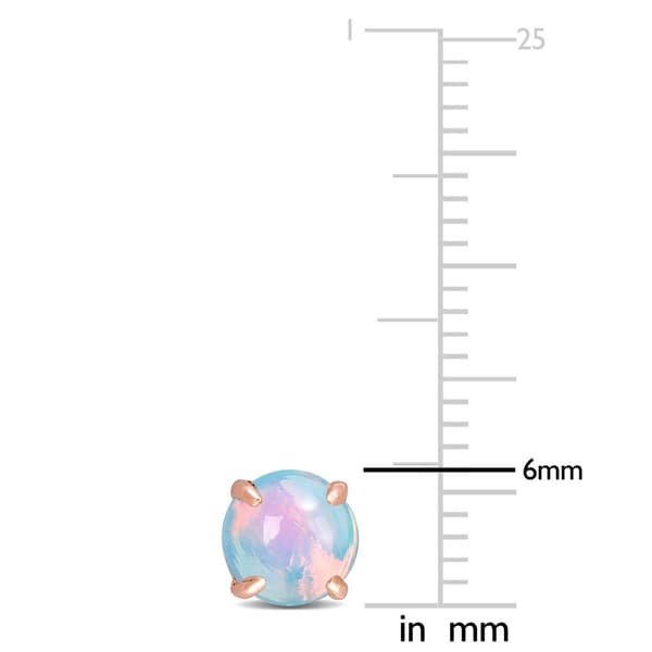 Sophia B 10kt. Rose Gold 1 4/5ctw. Ethiopian Opal Stud Earrings