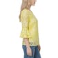 Womens NY Collection Flounce Sleeve Scroll Embroidery Blouse - image 3