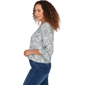Womens Skye’s the Limit Fresh Start 3/4 Sleeve Jacquard Blouse - image 4