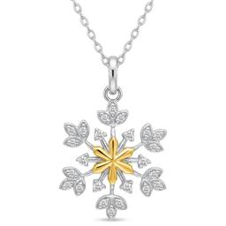 Nova Star(R) Sterling Silver Lab Grown Diamond Snowflake Pendant