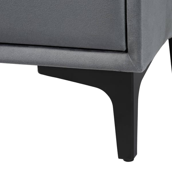 Baxton Studio Etienne Modern Slate Velvet Nightstand