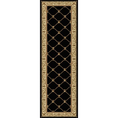 Tayse Sensation Orleans Traditional Runner - Black - image 