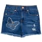 Girls (7-14) YMI 5 Pocket Fray Shorts Butterfly Patch - image 1