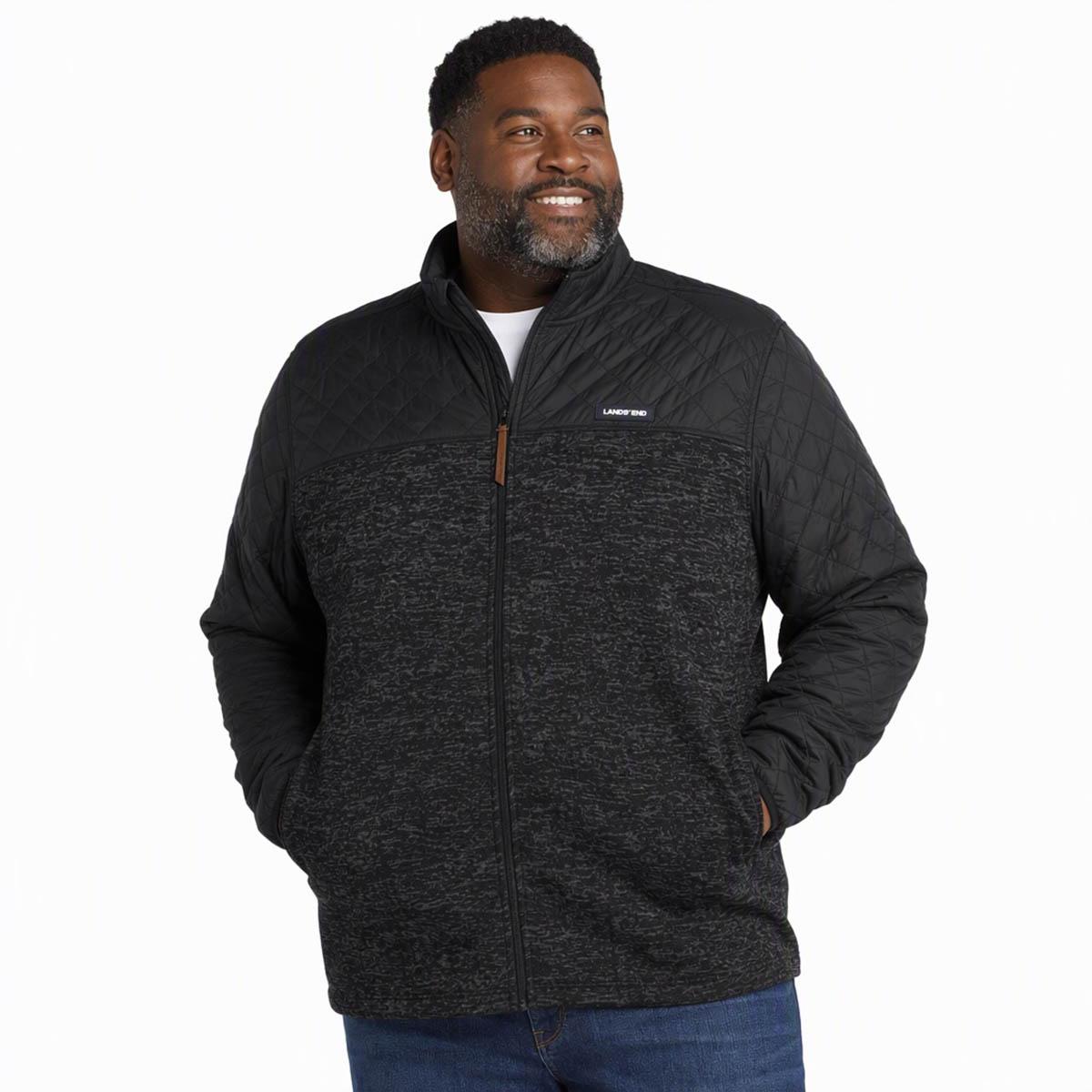 Mens Big & Tall LANDS'' END® Norwell Mix Media Jacket