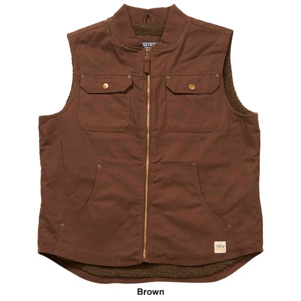 Mens Bass Creek Outfitters&#174; Duck Canvas Sherpa-Lined Vest