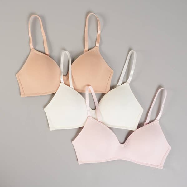Womens Rene Rofe 3pk. Weekender Light Pad Bras B26009H3-PIRT - image 