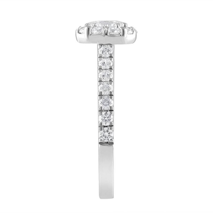 Nova Star® White Gold Lab Grown Diamond Halo Engagement Ring