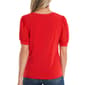 Womens Cece Short Clip Dot Sleeve Crew Neck Blouse - image 2