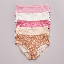 Toddler Girl Poppy & Clay Floral Zen Bamboo 5pk. Underwear