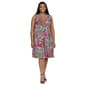 Plus Size 24/7 Comfort Apparel Paisley Fit & Flare Dress - image 1