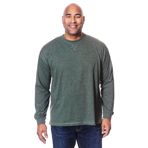 Mens Big &amp; Tall Architect(R) Long Sleeve V-Notch Seam Crew Tee