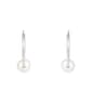 Splendid Pearls 14kt. White Gold Pearl 14mm Hoop Earrings - image 2