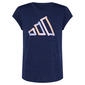 Girls (7-16) adidas® Cap Sleeve Slim Fit Mélange Emblem Tee - image 2