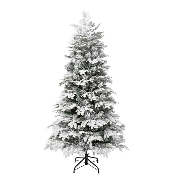 National Tree 6ft. Feel-Real&#40;R&#41; Acacius Snowy Christmas Tree