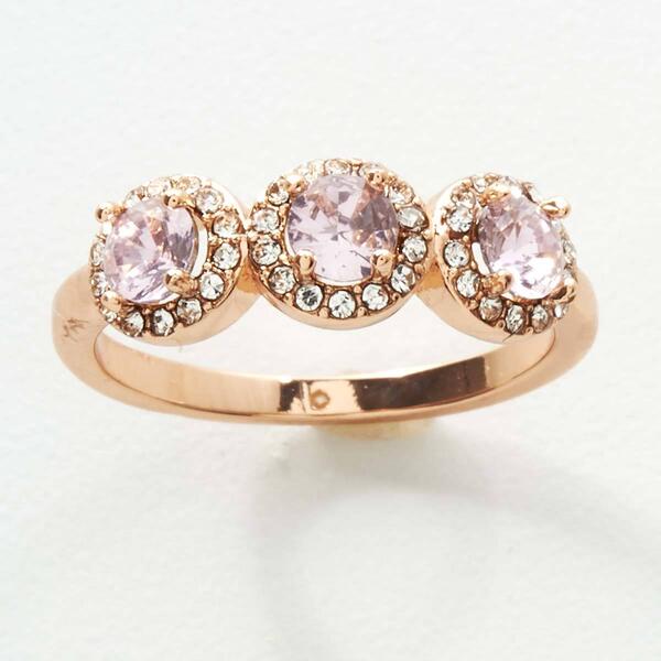 Ashley Cooper&#40;tm&#41; Vintage 3 Stone Crystal Ring - image 
