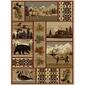 Tayse Nature Scenic Wildlife Lodge Area Rug - Multi - image 1