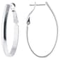 Fine Silver Plated Oval Hoop Earrings - image 1