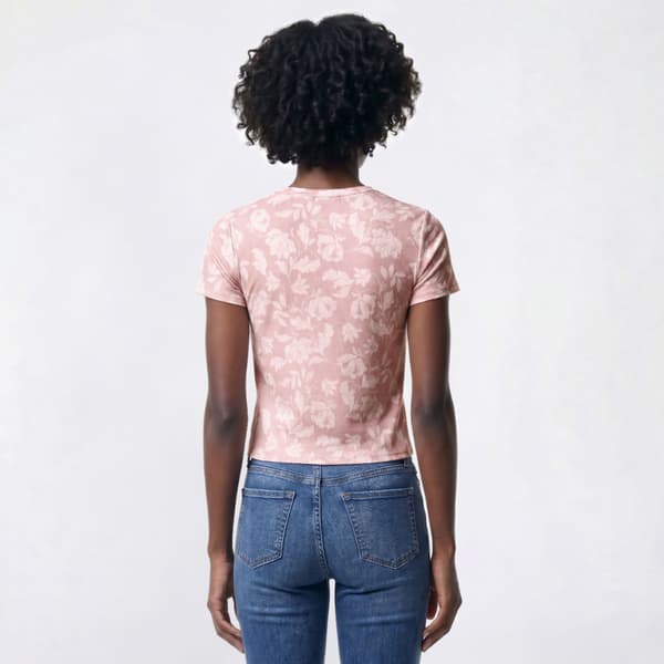 Womens Angels Forever Young Mandi Short Sleeve Floral Tee