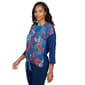 Petite Ruby Rd. Fall Wonders Paisley Tie Front Mixed Knit Top - image 3