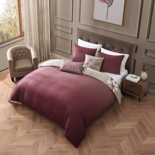 Bebejan&#174; Purple Lilies Cotton 5pc. Reversible Comforter Set