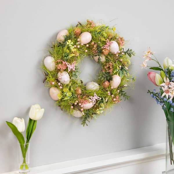 Northlight Seasonal Eggs w/ Butterflies Artificial Easter Wreath