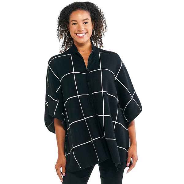 Womens Preswick & Moore Windowpane Poncho