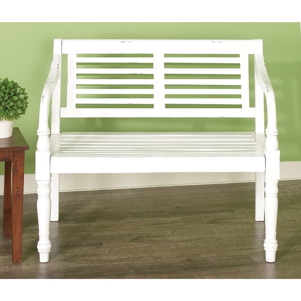 9th & Pike&#174; White Mahogany Country Bench