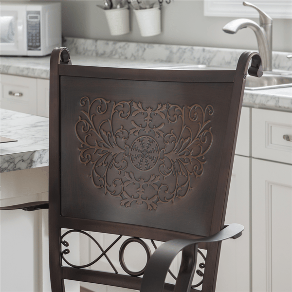 Linon Home Decor Beatrix Big & Tall Armed Counter Stool